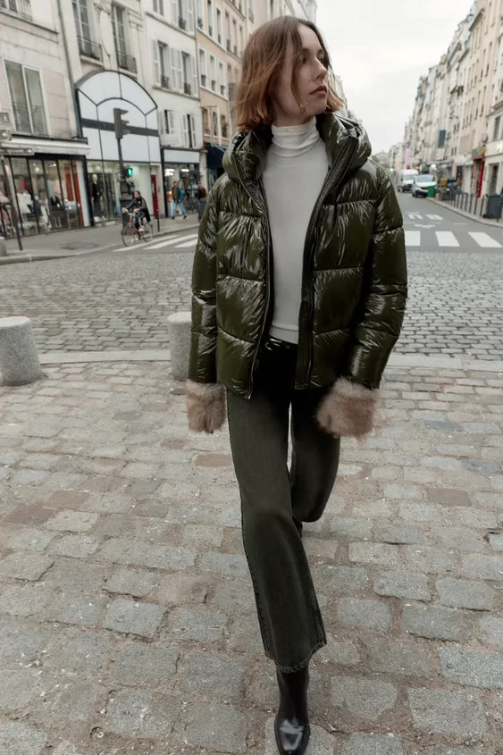 SHINY-EFFECT WATER-REPELLENT WINDPROOF ANORAK | Zara UK