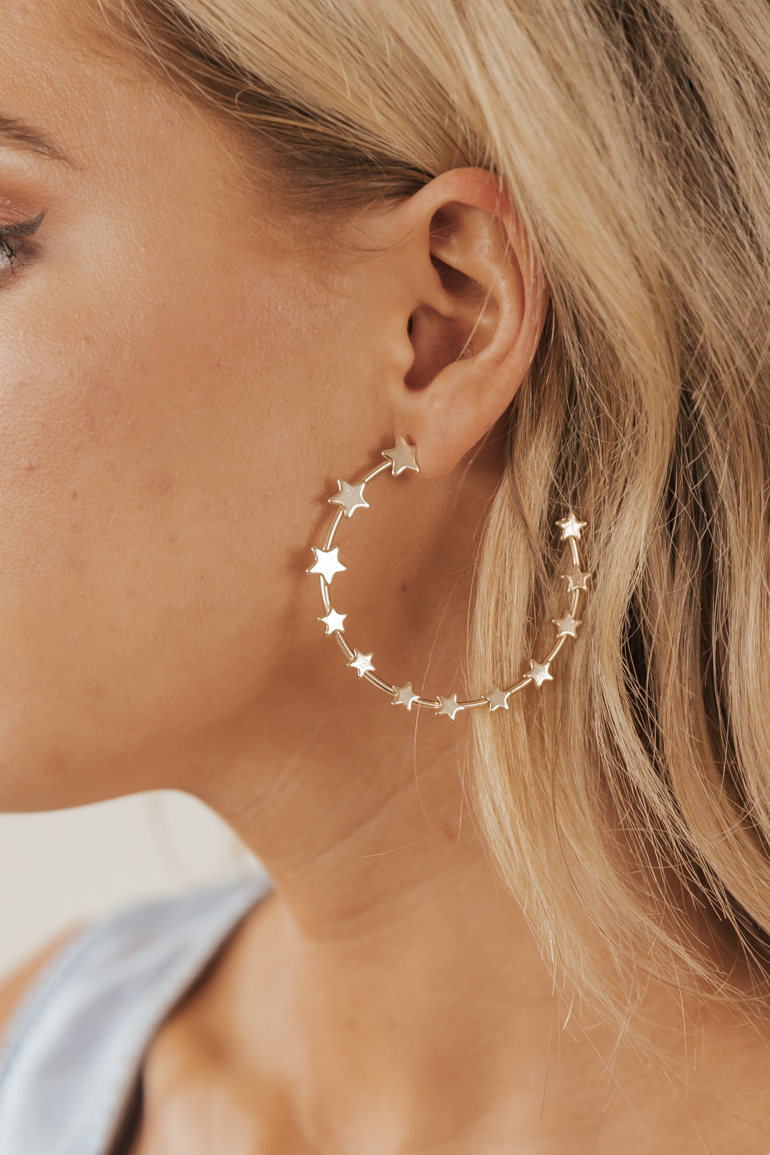 Gold Star Hoop Earrings | Magnolia Boutique