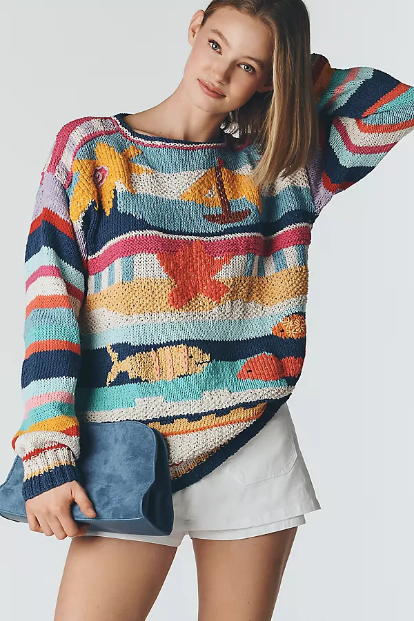Tach Clothing 100% Cotton Calamardo Sweater | Anthropologie (US)