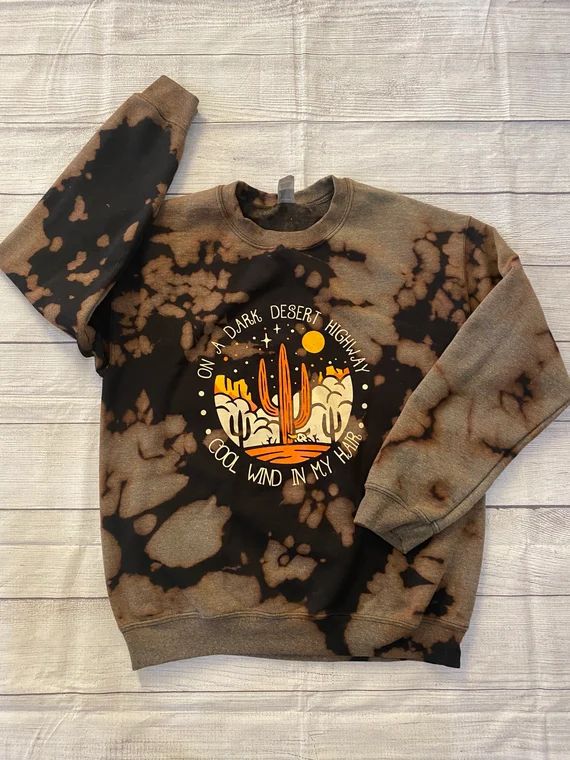 Acid washed Sweatshirt Desert sweatshirt bleach dipped | Etsy | Etsy (US)