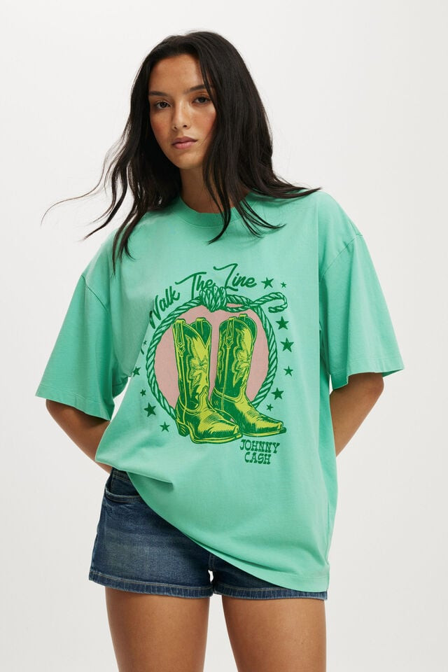 Johnny Cash Boxy Graphic Tee | Cotton On (US)