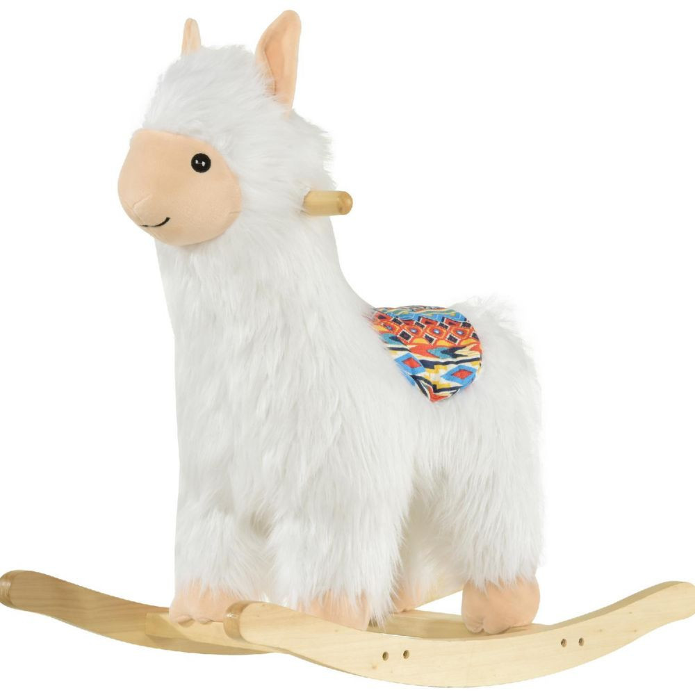 Qaba Kids Rocking Horse Llama 18-36mos White | Oriental Trading Company