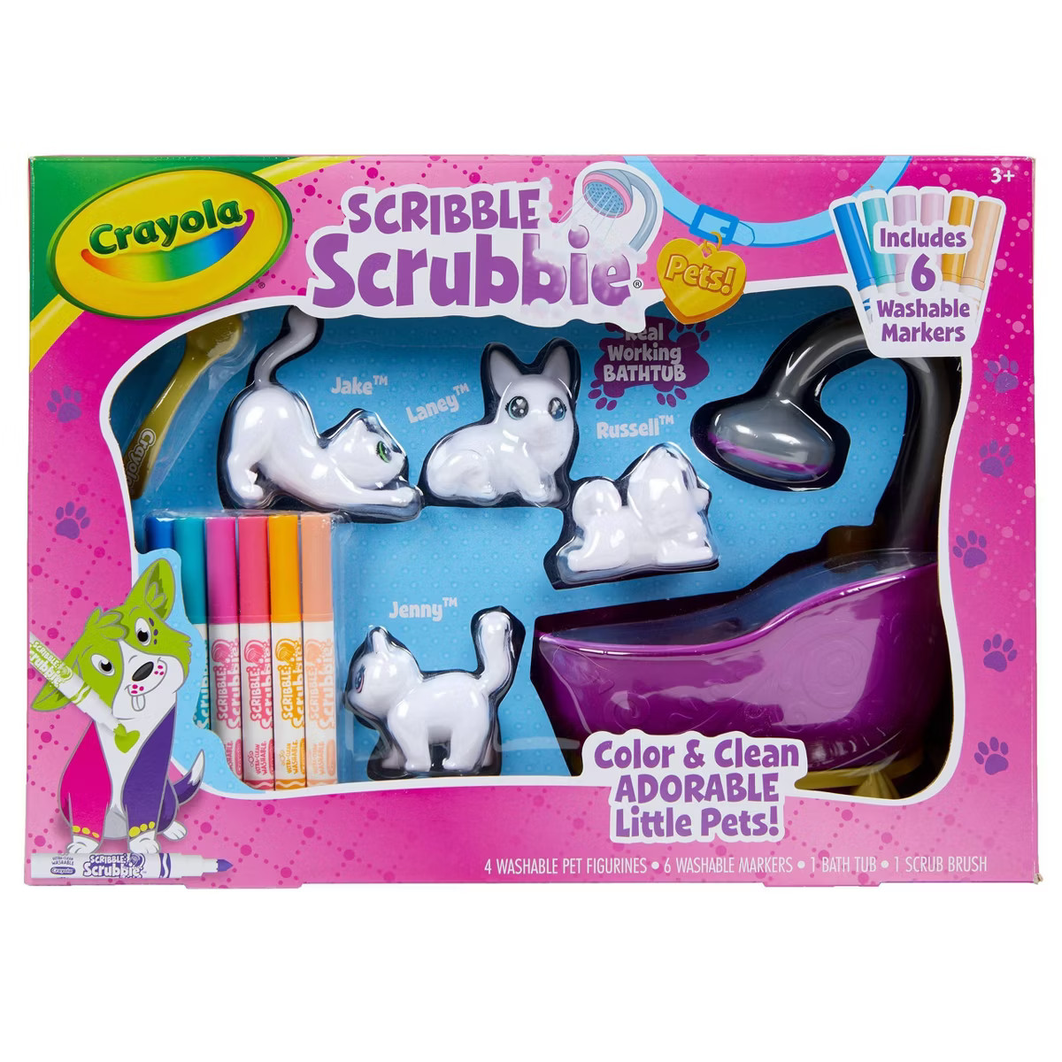 Crayola 12pc Scribble Scrubbie Pets Tub Set: Washable Marker Craft Kit for Kids, Drawing & Colori... | Target