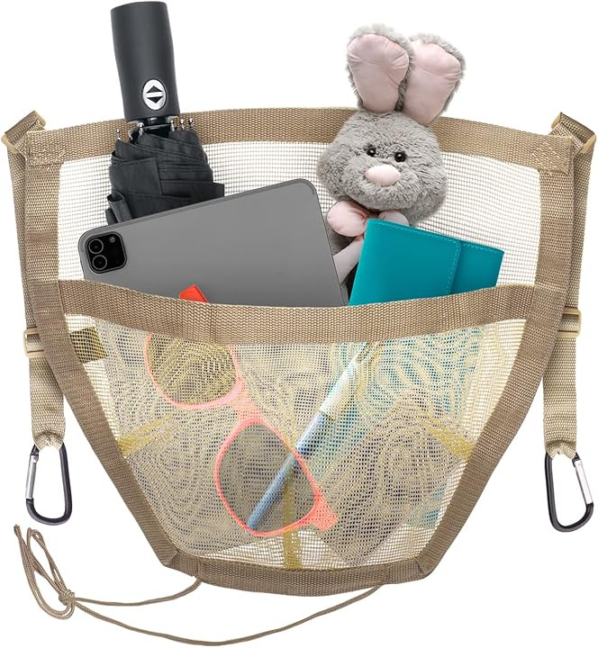 Car Cache Purse Holder for Car - Net Pocket Organizer for Handbag Storage Between Seats - Dog Car Ba | Amazon (US)