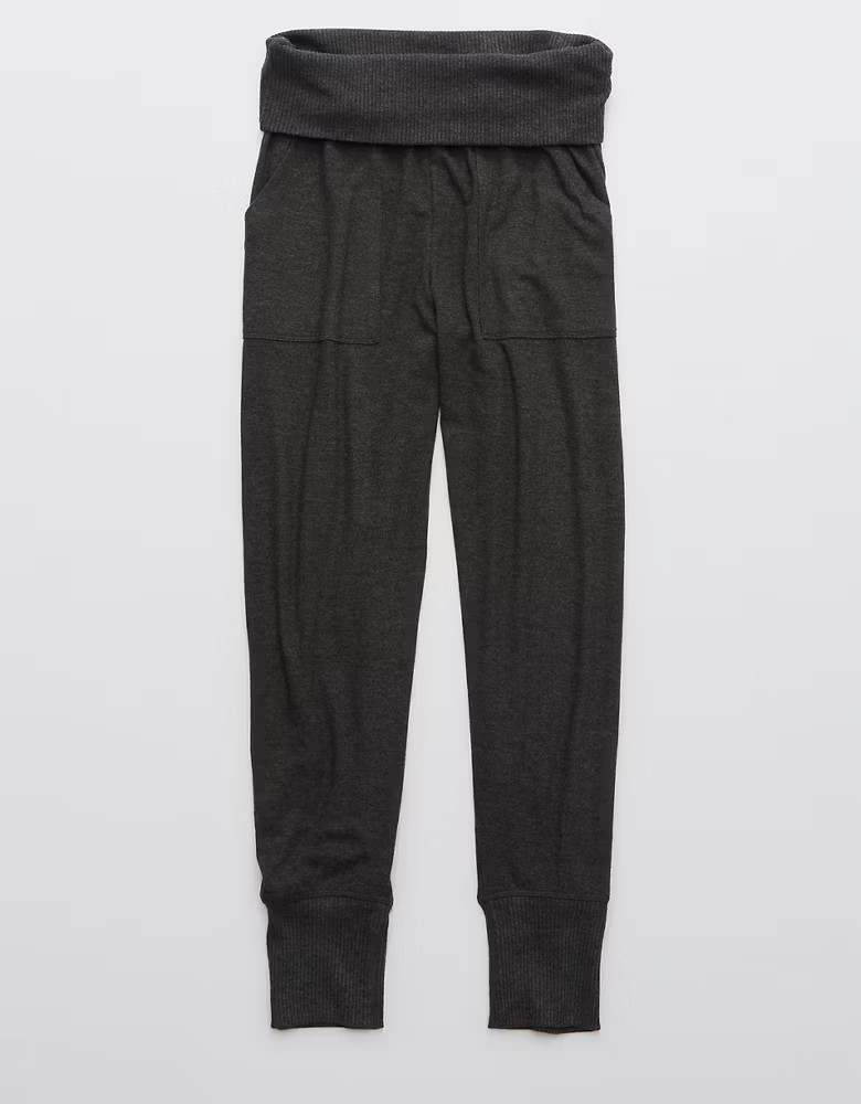 Aerie Softest® Sleep Plush Foldover Jogger | American Eagle Outfitters (US & CA)