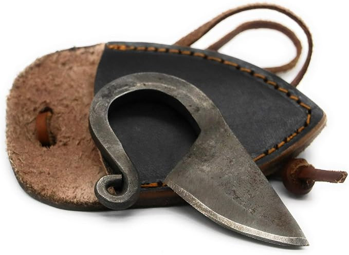 VikingsBrand - Hand Forged Norse Viking-styled Knife (Black Leather Sheath) | Unique Gifts for Me... | Amazon (US)