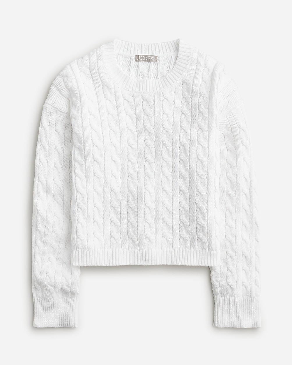 Cable-knit cropped sweater | J. Crew US
