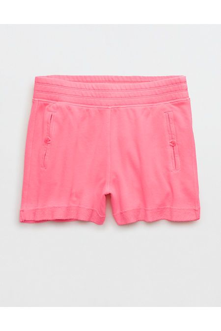 Aerie High Waisted Chillax Fleece Short | Aerie