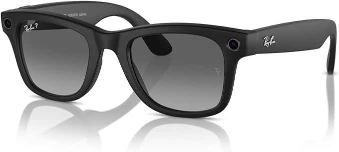 Ray-Ban Meta - Wayfarer (Standard) Smart Glasses - Matte Black, Polarized Gradient Graphite | Amazon (US)