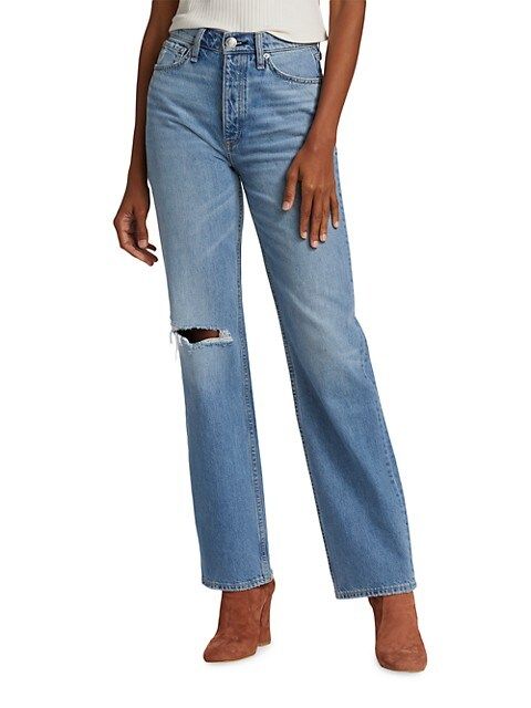 Alex High-Rise Rigid Straight Jeans | Saks Fifth Avenue