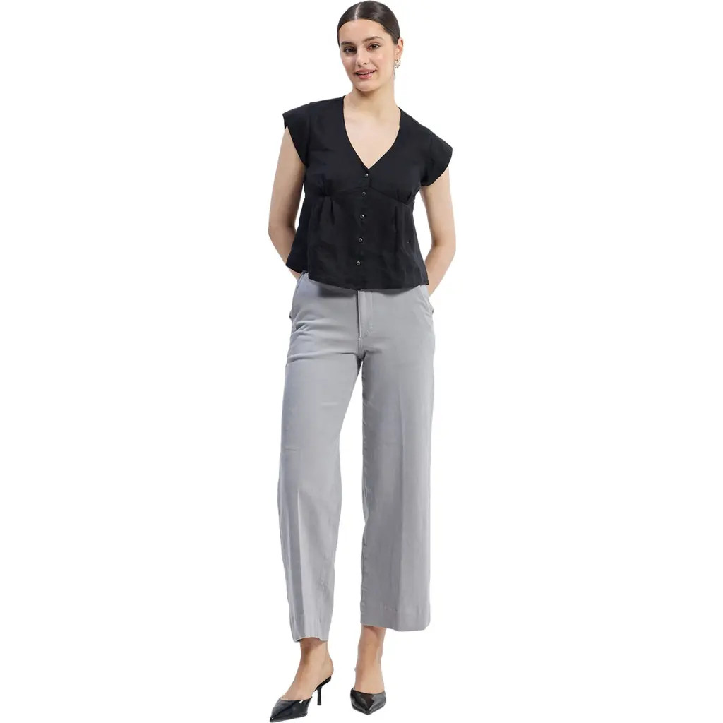 Reistor Deep V-neck Short Top in Black at Nordstrom, Size Xx-Large | Nordstrom