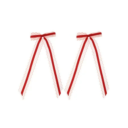 Way to Celebrate Valentine's Day Red Hair Bows, 2 Piece | Walmart (US)