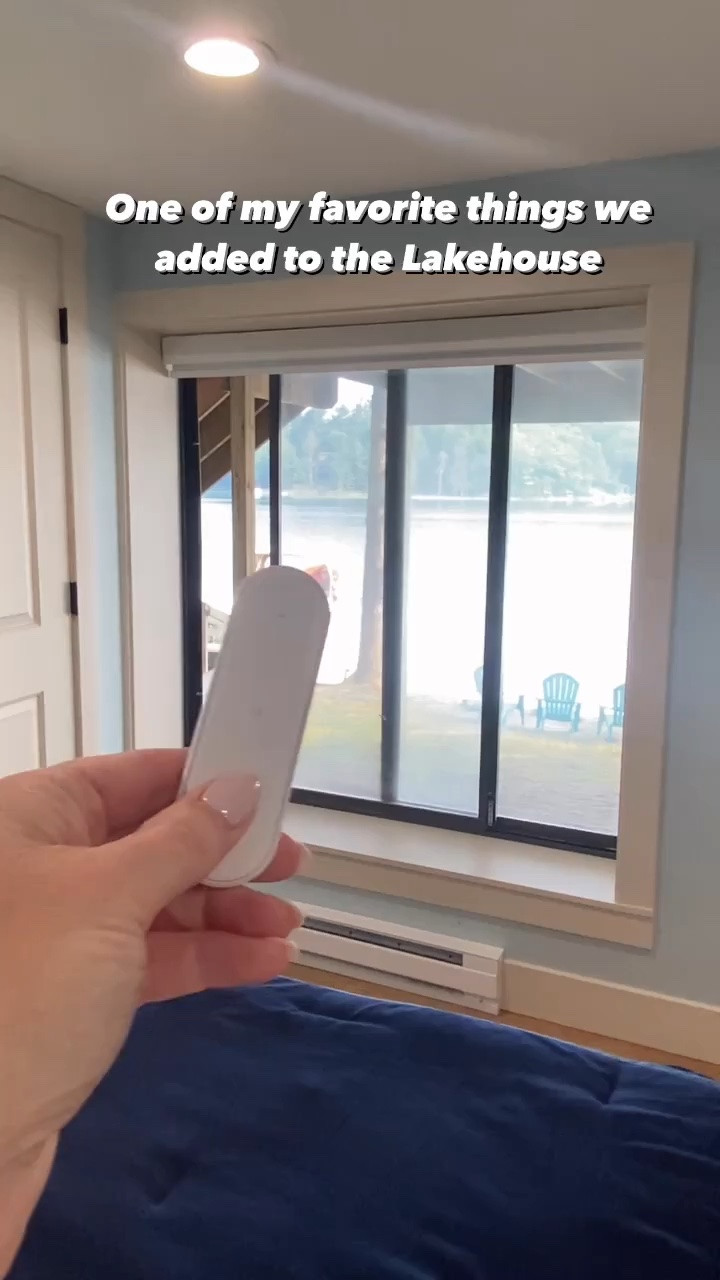 Waking up and pressing a button to see the lake is just magic! These motorized shades can also be controlled through Alexa! 🙌🏻

Perfect combo of blackout for sleeping and then view the outdoors during the day. ☀️

#lakehouse #homerenovation #homeremodel #homedesign #blinds #windowshades #blackoutshades #windowtreatments

#LTKHome