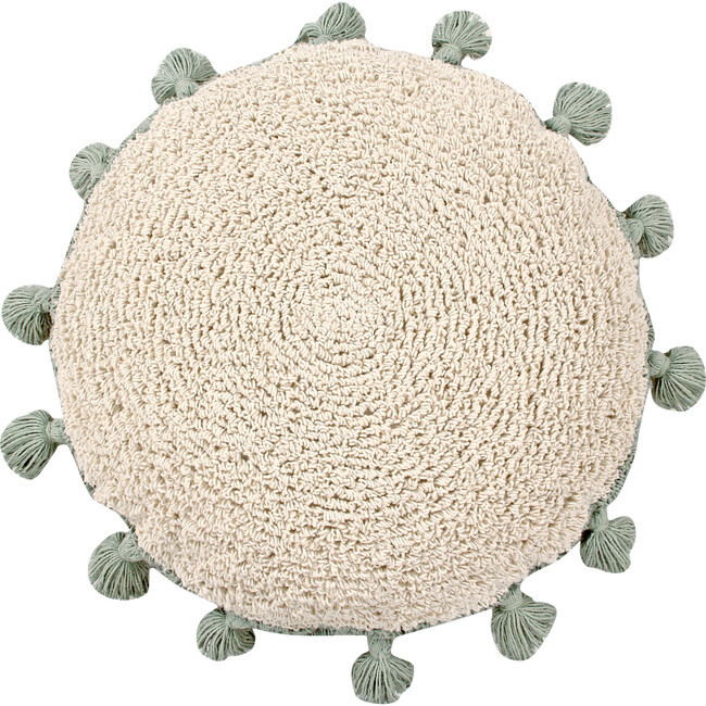 Circle Washable Pillow, Green | Maisonette