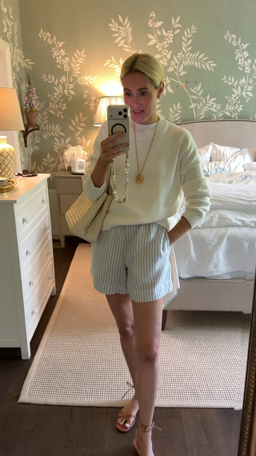 These are my favorite @Quince  sweaters that are 100% organic cotton! They come in all of the good colors! They are the perfect throw on and go pieces that make my Summer mom uniform look put together, but still comfy! I’m wearing a size small in everything! #QuincePartner

#LTKootd #LTKmomlife