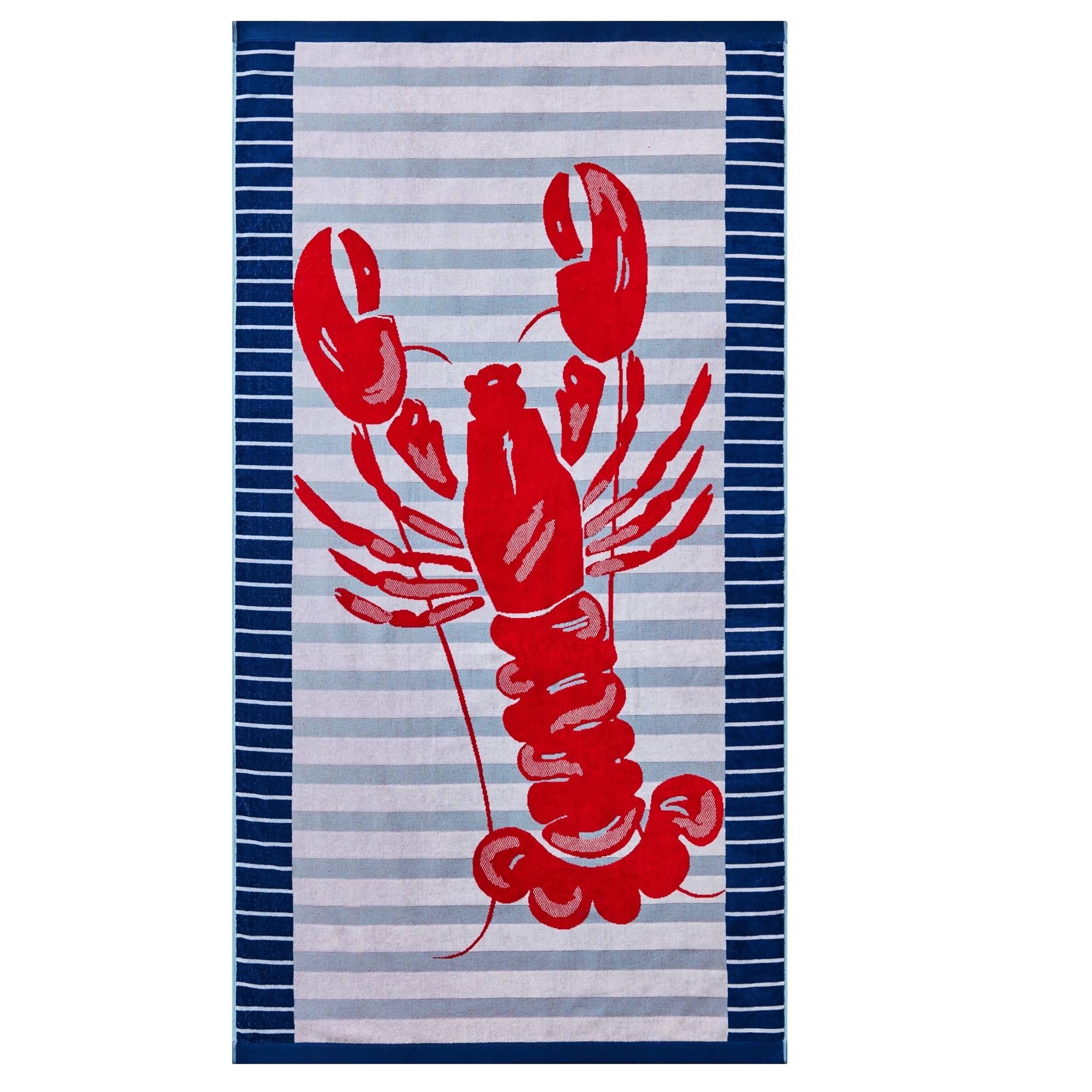 Better Homes & Gardens Coastal Lobster Striped Cotton-Blend Beach Towel | Walmart (US)