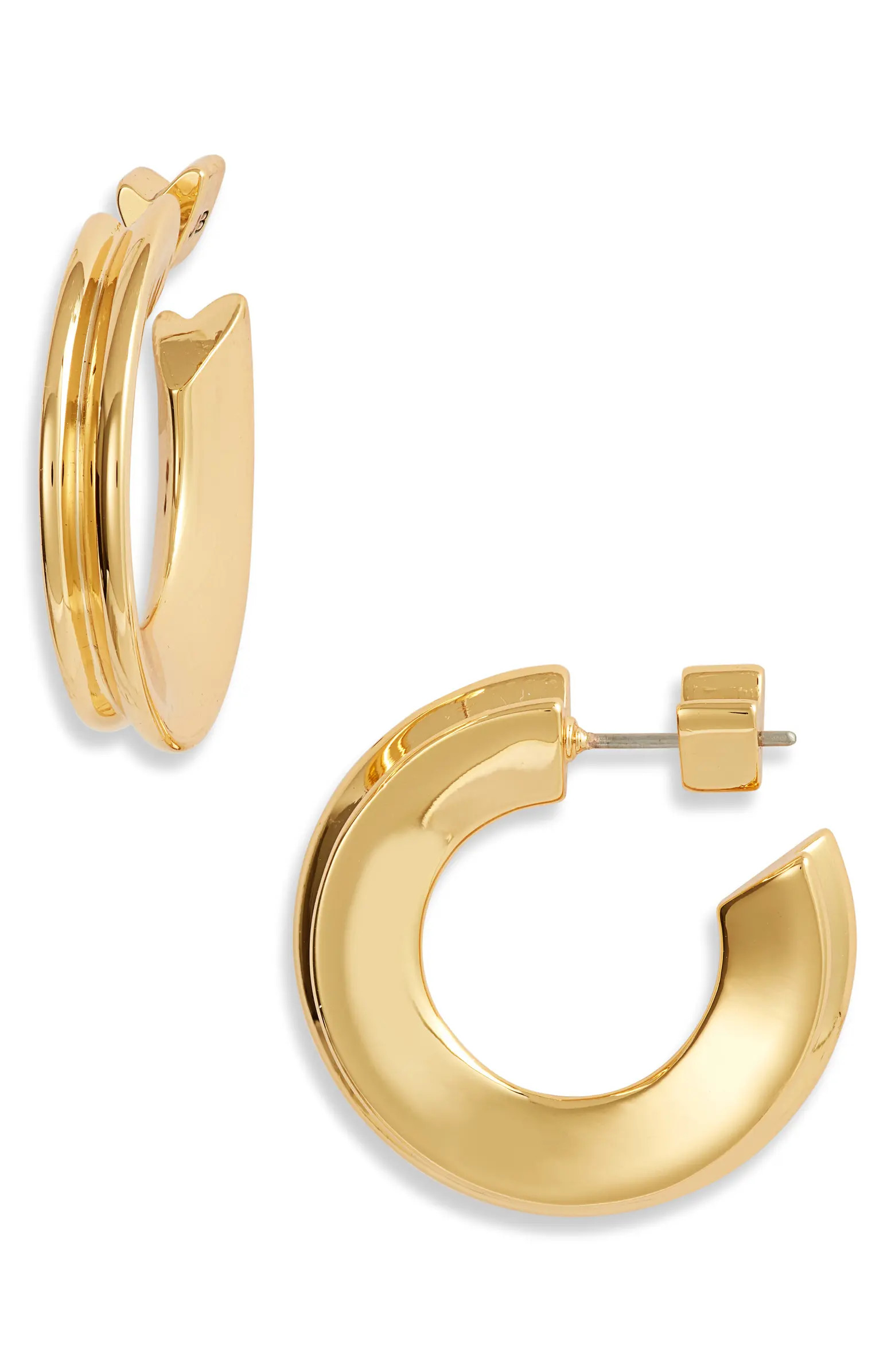 Hidden Heart Hoop Earrings | Nordstrom