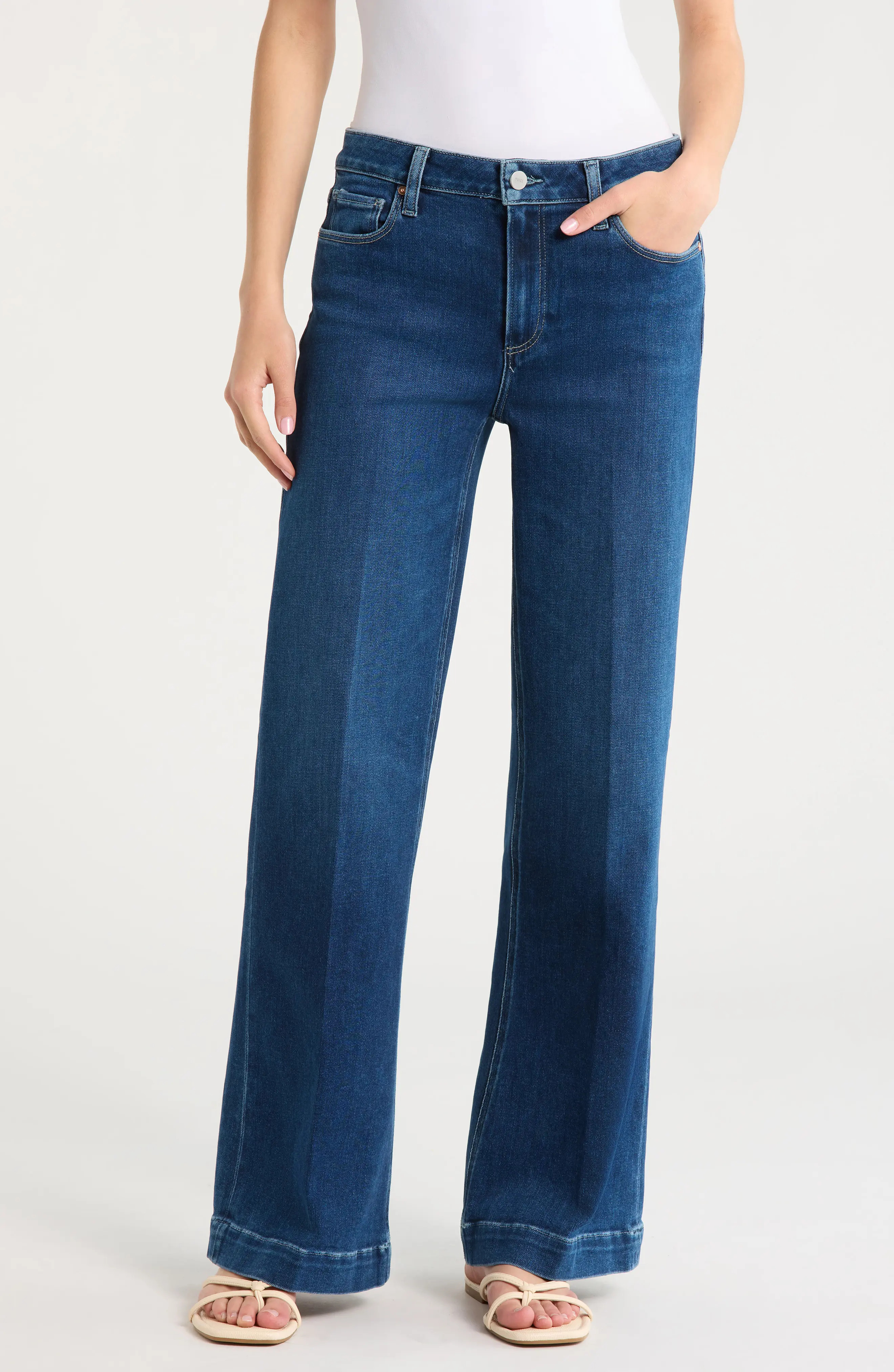 PAIGE Leenah High Waist Wide Leg Jeans (Women) | Nordstrom | Nordstrom