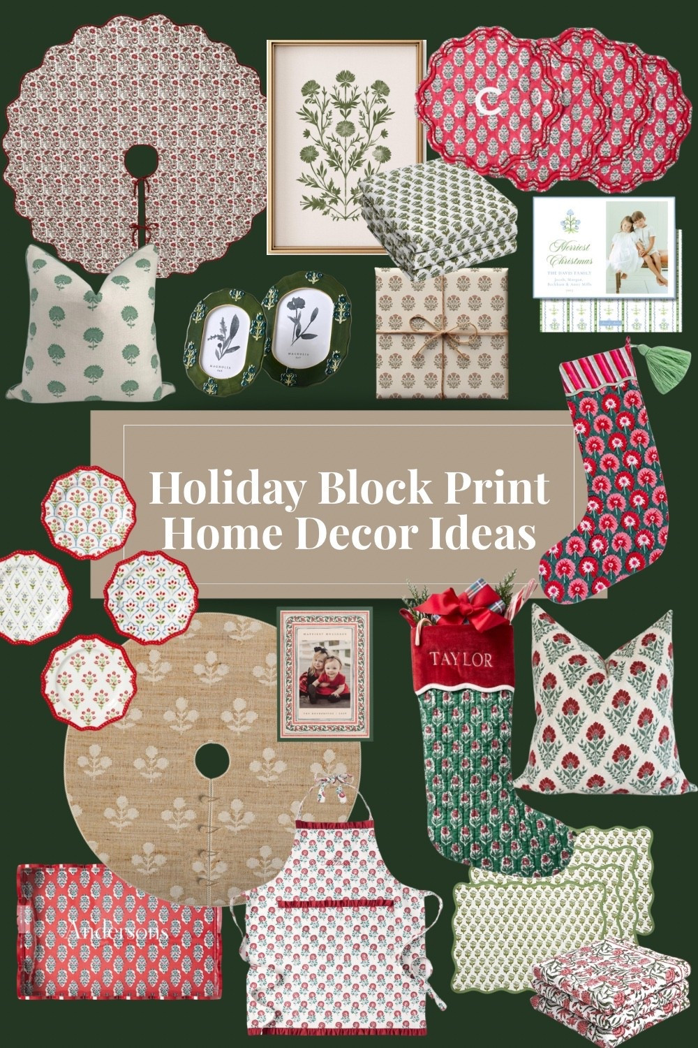 Add timeless charm to your home this season with beautiful holiday block print decor and hand-block-printed textiles in festive shades of red, green, and ivory. This curated collection includes everything you need to create a cozy, collected holiday home — from block print stockings, tree skirts, and holiday pillows to printed table linens, wrapping paper, artwork, aprons, and trays. Each piece features delicate floral block print designs and artisan-inspired motifs that bring warmth, texture, and personality to your Christmas decorating. Whether your style leans cottage-inspired, modern farmhouse, or classic traditional, these block print home decor ideas are perfect for adding that handcrafted holiday feel. Shop these printed textiles and home accents to make your holiday decorating both festive and timeless.

#BlockPrintHomeDecor #HolidayDecorIdeas #ChristmasHomeDecor #PrintedTextiles #BlockPrintDesigns #CozyHolidayDecor #HandBlockPrinted #CottageChristmas

#LTKStyleTip #LTKSeasonal #LTKHome