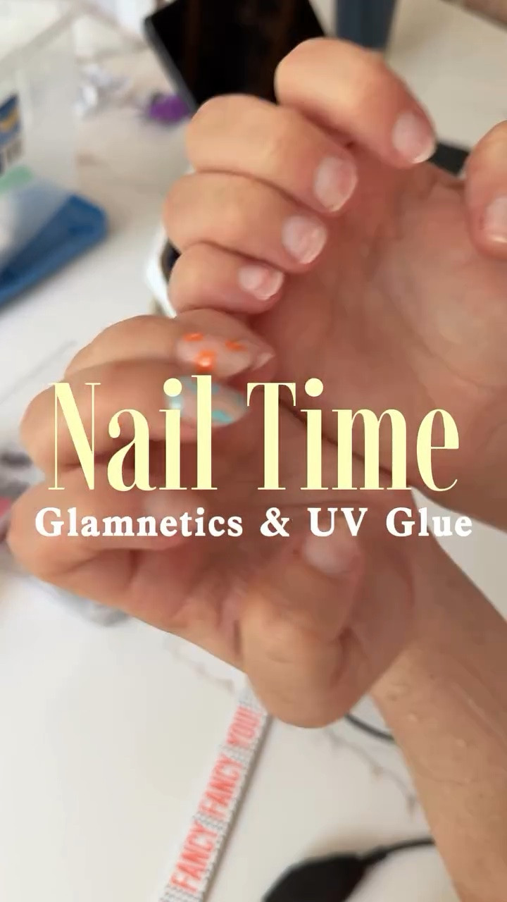 Mom life means salon days don’t always happen 🤍 So here’s my quick at-home nail routine that keeps me feeling put together without leaving the house 💅✨

After prepping my nails with the files and wipes, I cure the nail with UV glue first. Then I put on the fake nail with UV glue and cure.

Once all nails are on, I use a top coat and cure one last time. I finish with cuticle oil for that extra luxury feel haha 🤍

The nail drill and light are from Amazon, along with the glue. I normally use Glamnetic nails ✨items on shopmy and LTK

Follow along for more mom hacks 🤍

#athomenails #nails #momlife