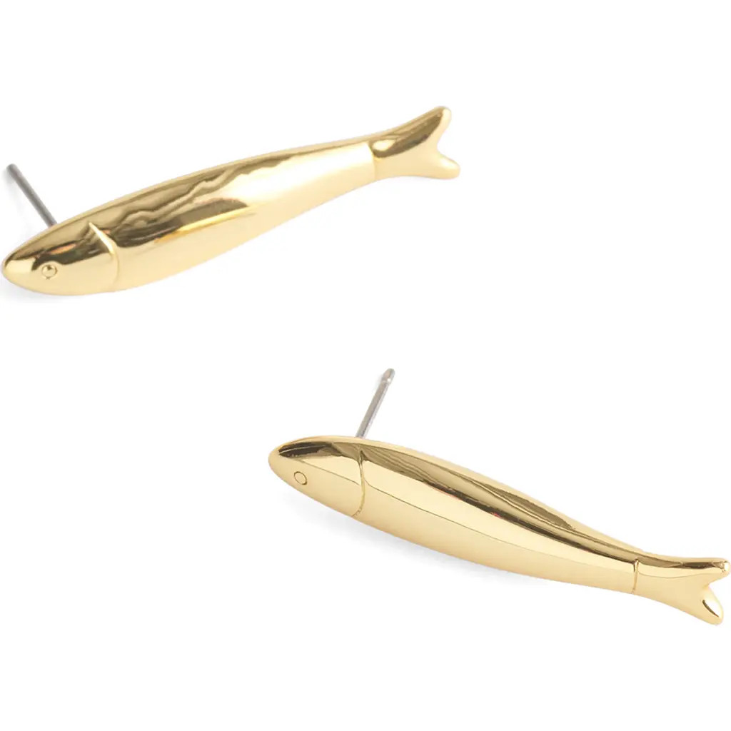 Madewell Fish Drop Earrings in Antique Gold at Nordstrom | Nordstrom