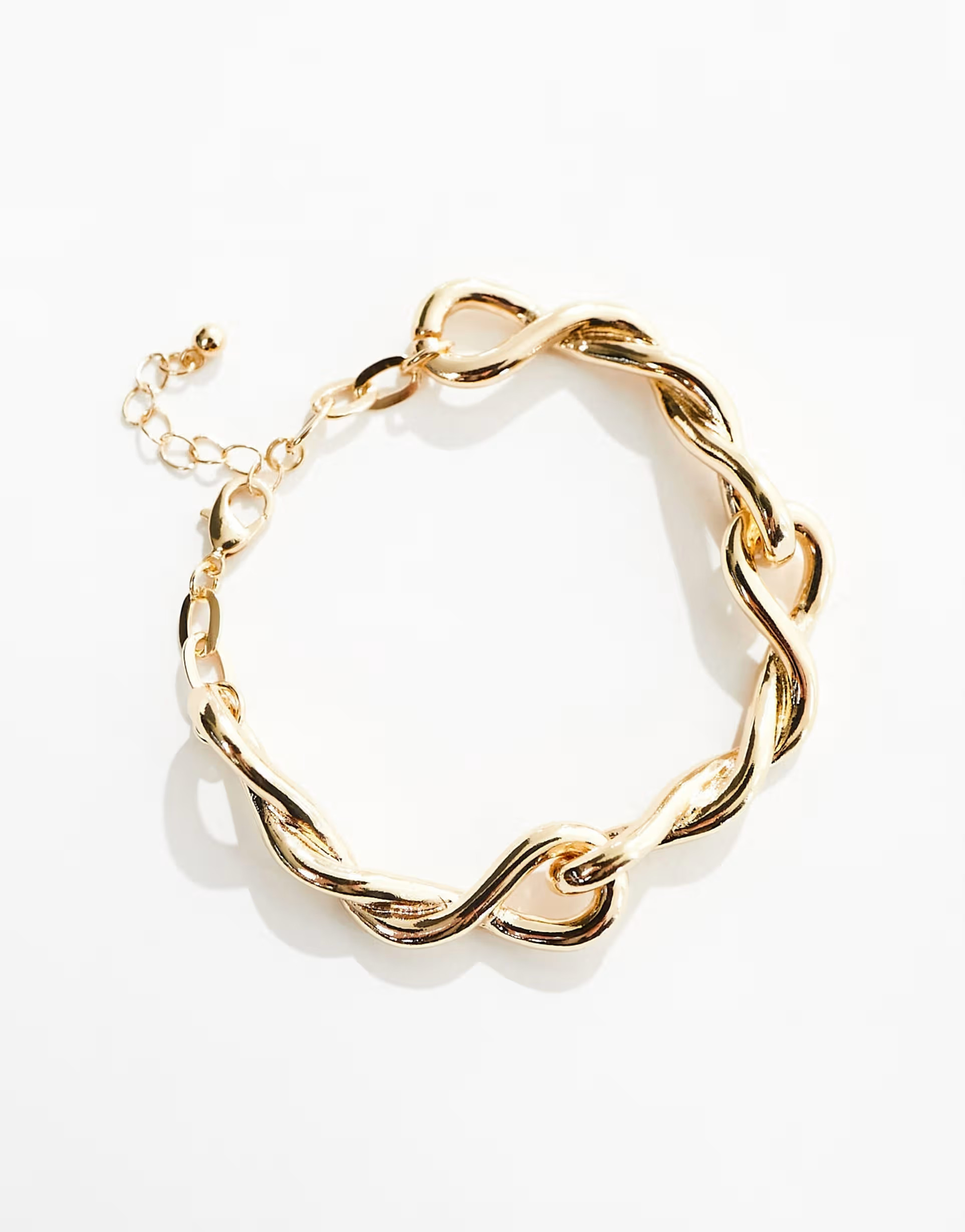 ASOS DESIGN bracelet with twisted chain design in gold tone | ASOS (Global)