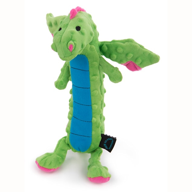goDog Dragons Skinny Green Large With Chew Guard Blue, Large | Petco