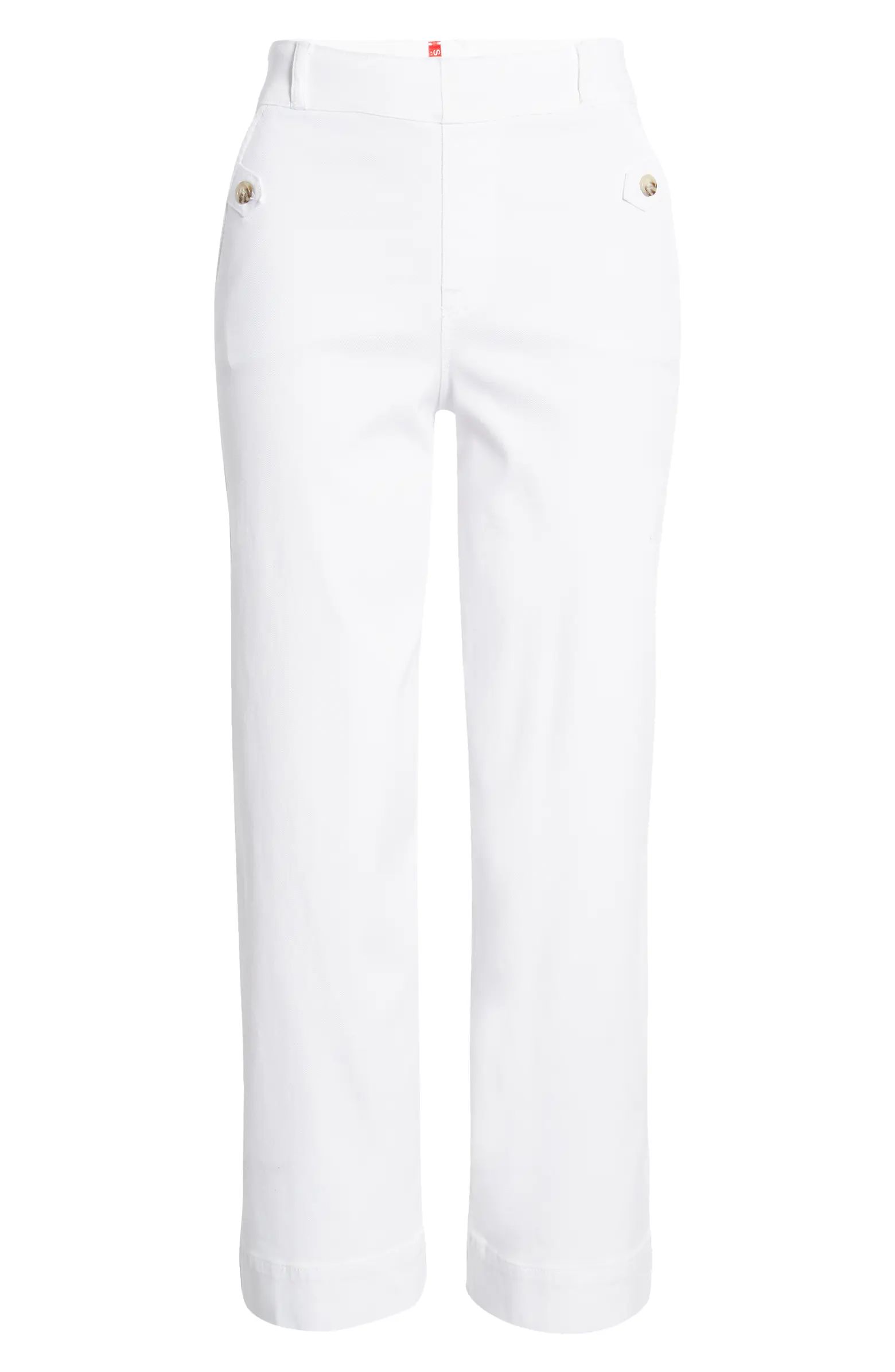 SPANX® Stretch Twill Wide Leg Crop Pants | Nordstrom | Nordstrom