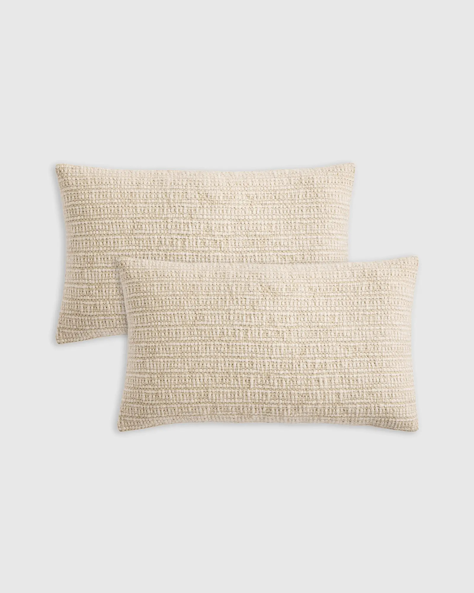 Wool Linen Textured Pillow Cover (Set of 2) in Ivory | Quince