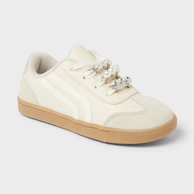 Kids' Boston Court Sneakers - Cat & Jack™ Beige 6 | Target
