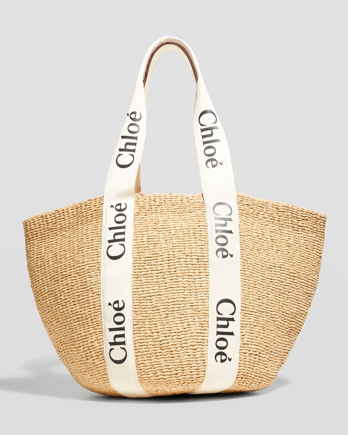 Woody Large Mifuko Basket Bag in Fair Trade Paper Embellished with Linen | Neiman Marcus
