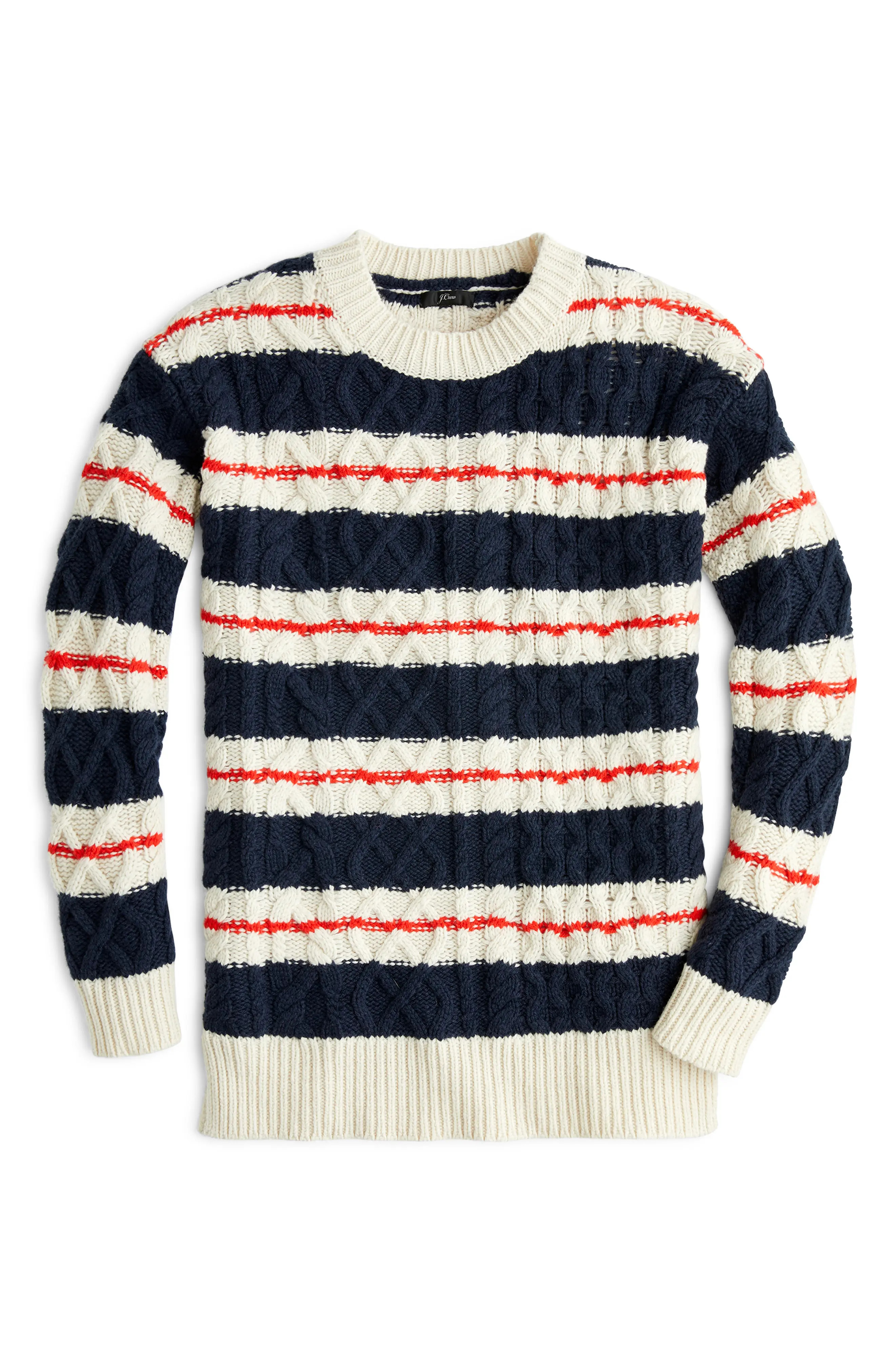 Stripe Cable Knit Tunic Sweater | Nordstrom