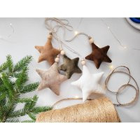 Star Christmas Ornaments Set, Velour Star Ornaments, Decor, Tree Hanging | Etsy (US)