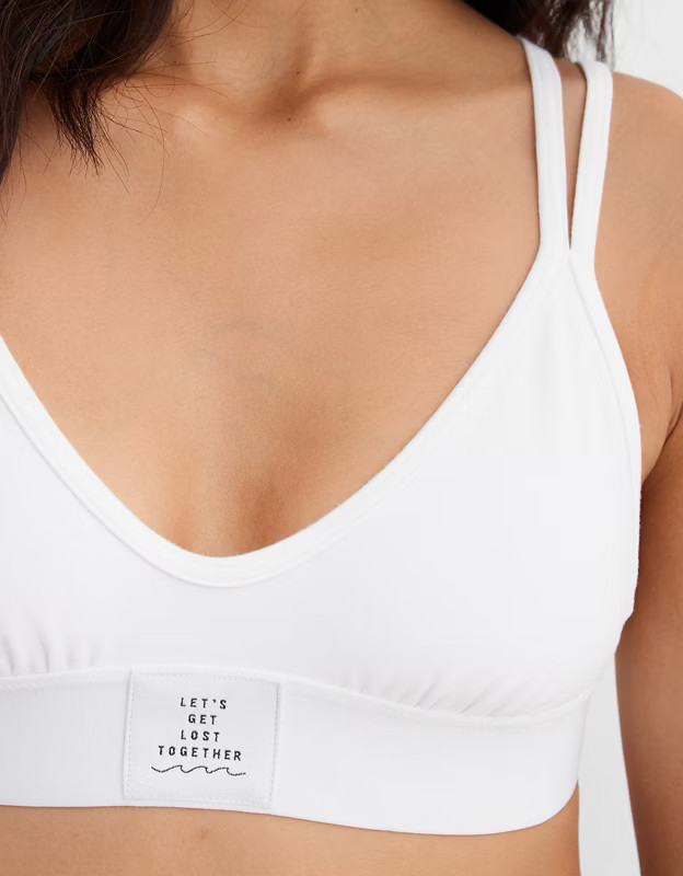Aerie Cotton Strappy Voop Bralette | American Eagle Outfitters (US & CA)