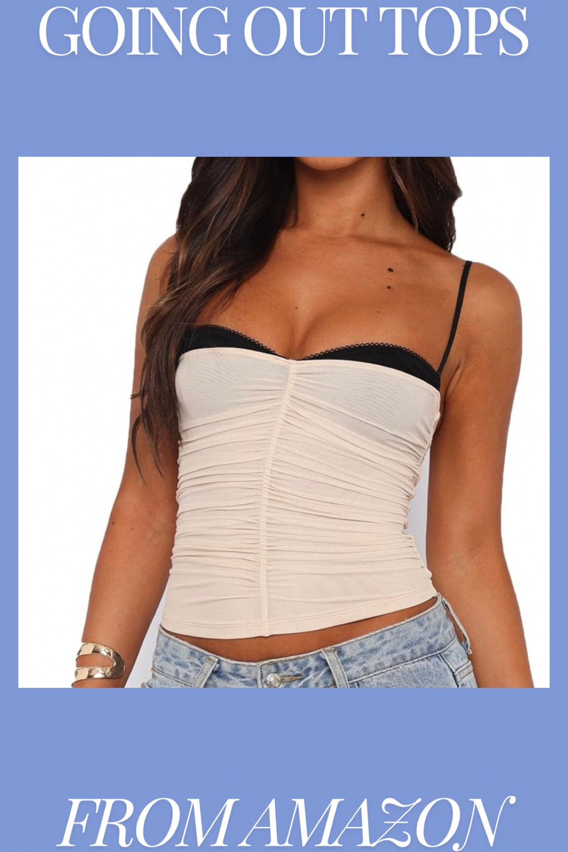 going out top from amazon! skims dupe top. fitted going out top! super easy to throw on and pair with jeans for a night out in college or with the girls!!! would also be perfect for a dinner date night or going to grab drinks! 

#LTKFindsUnder50 #LTKU #LTKStyleTip