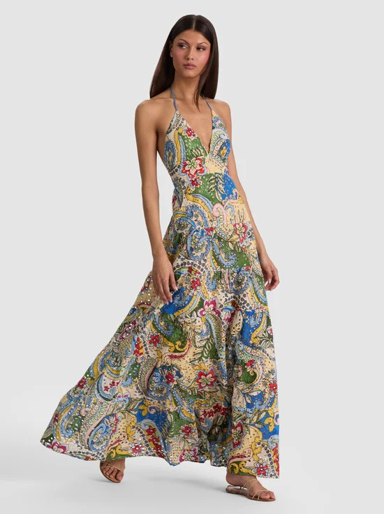 KAROLINA TIERED MAXI DRESS | Alice + Olivia