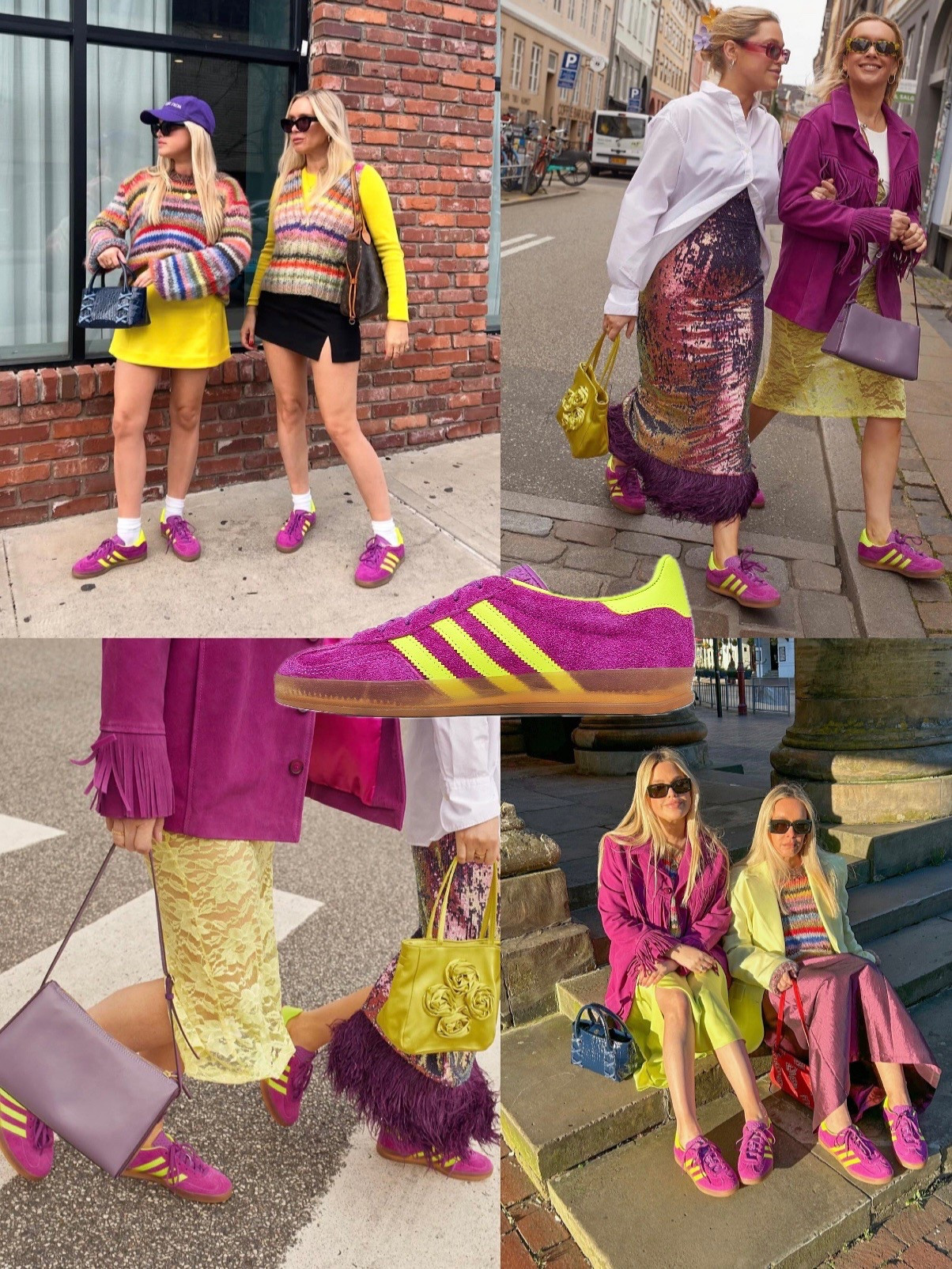 The purple and yellow Adidas Gazelles are a go to for us as we wear a lot of yellow and love the fun element to the colours! We’ve linked a few websites so you can shop your size. 

#LTKshoes #LTKstyletip #LTKspring
