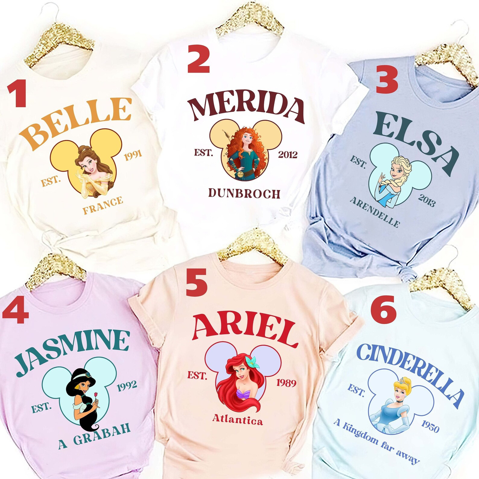 Princess Shirts Disney Princess Group Shirt Matching - Etsy | Etsy (US)