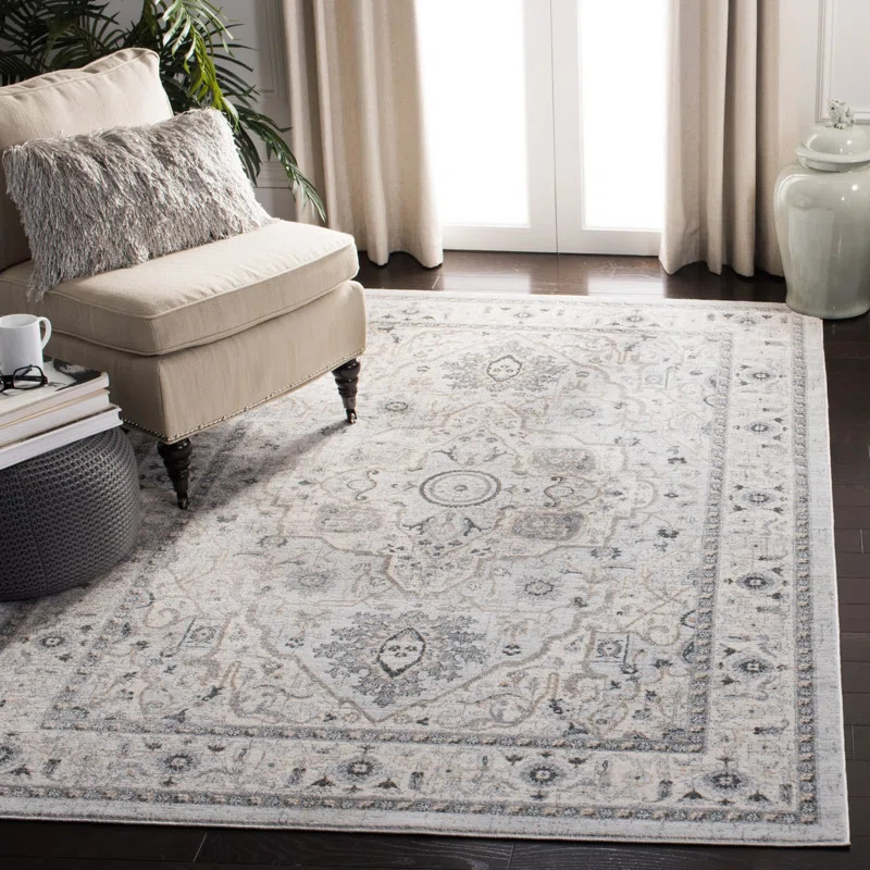 Aayran Oriental Light Gray Area Rug | Wayfair North America