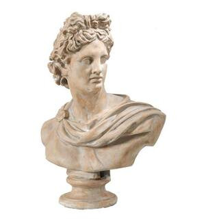 Placidia Bust Statue White Wash | The Home Depot