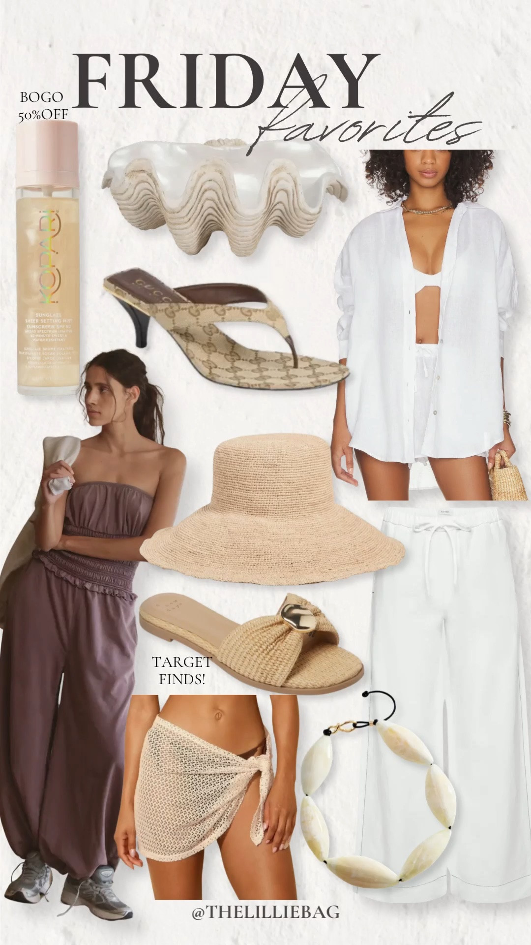 Friday Favorites 🤍✨

A little mix of all the things I’ve been loving lately 🙌🏼 breezy linen sets, chic vacation pieces, Target finds, beach accessories, and effortless summer staples

Also — the Kopari SPF setting mist is BOGO 50% off 👏🏼 everything is linked on my LTK!

friday favorites, vacation outfits, linen sets, beach vacation, target finds, summer outfits, resort wear, neutral style

#LTKSeasonal #LTKBeauty #LTKHome
