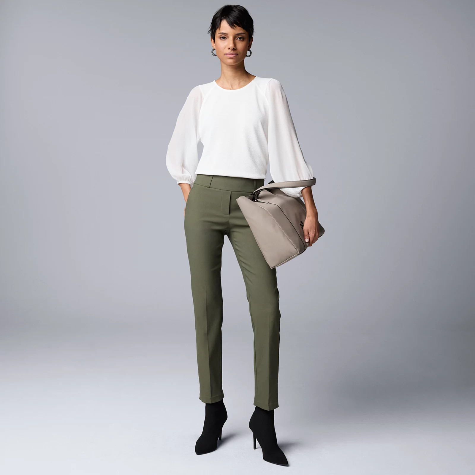 Women's Simply Vera Vera Wang Modern Ankle Pants | Kohl's
