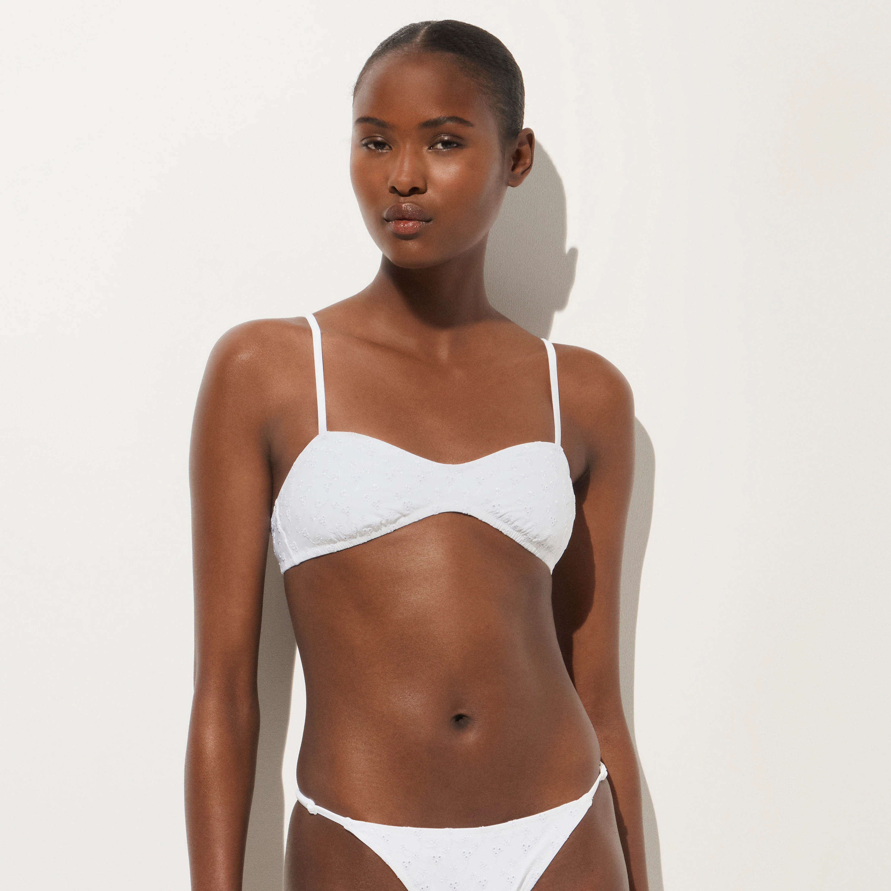 Wave eyelet bikini top | J. Crew US