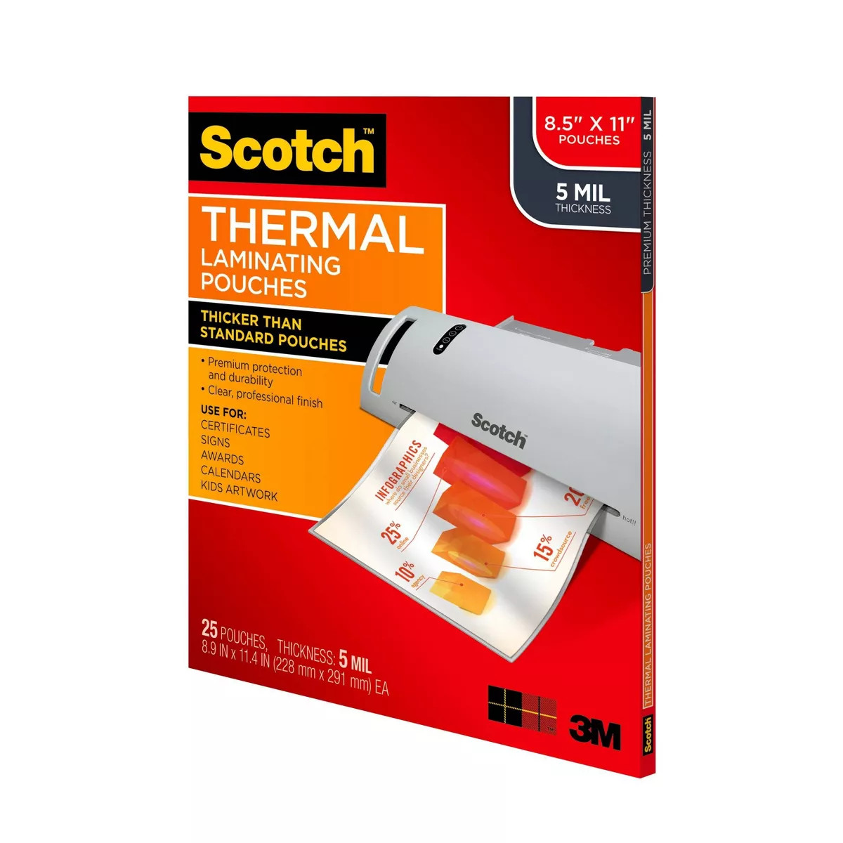 Scotch 25ct Thermal Laminating Pouches Letter Size 5mm | Target