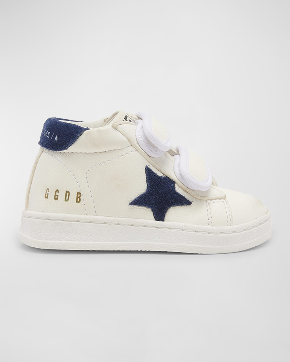 Kid's June Nappa Leather Suede Star Sneakers, Size Baby/Toddler | Neiman Marcus