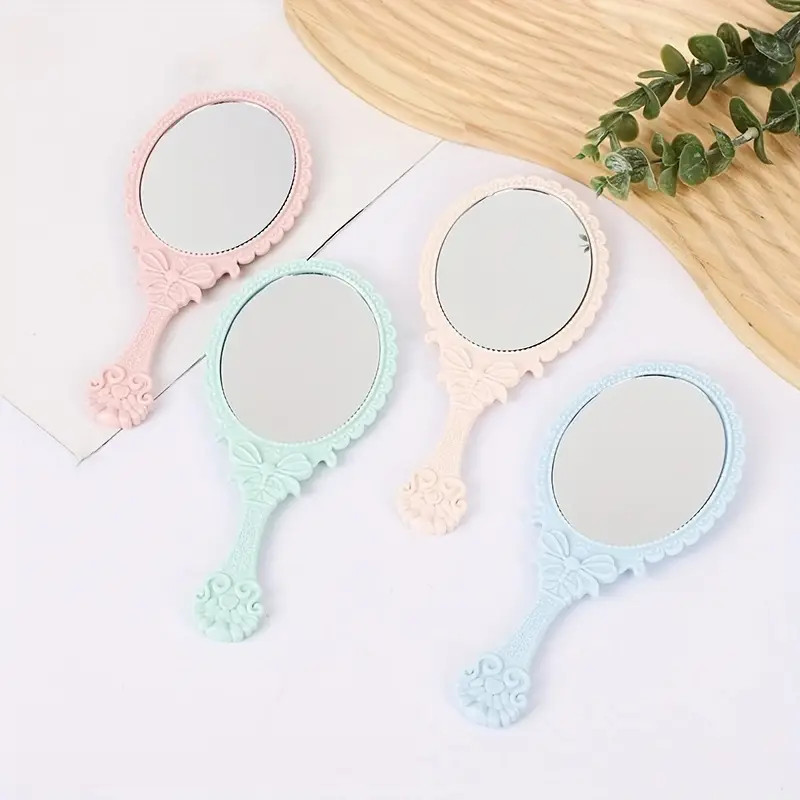 Vintage Handheld Mirror with Handle - Perfect for Makeup, Travel, and Vanity - Ideal for Girls an... | Temu Affiliate Program