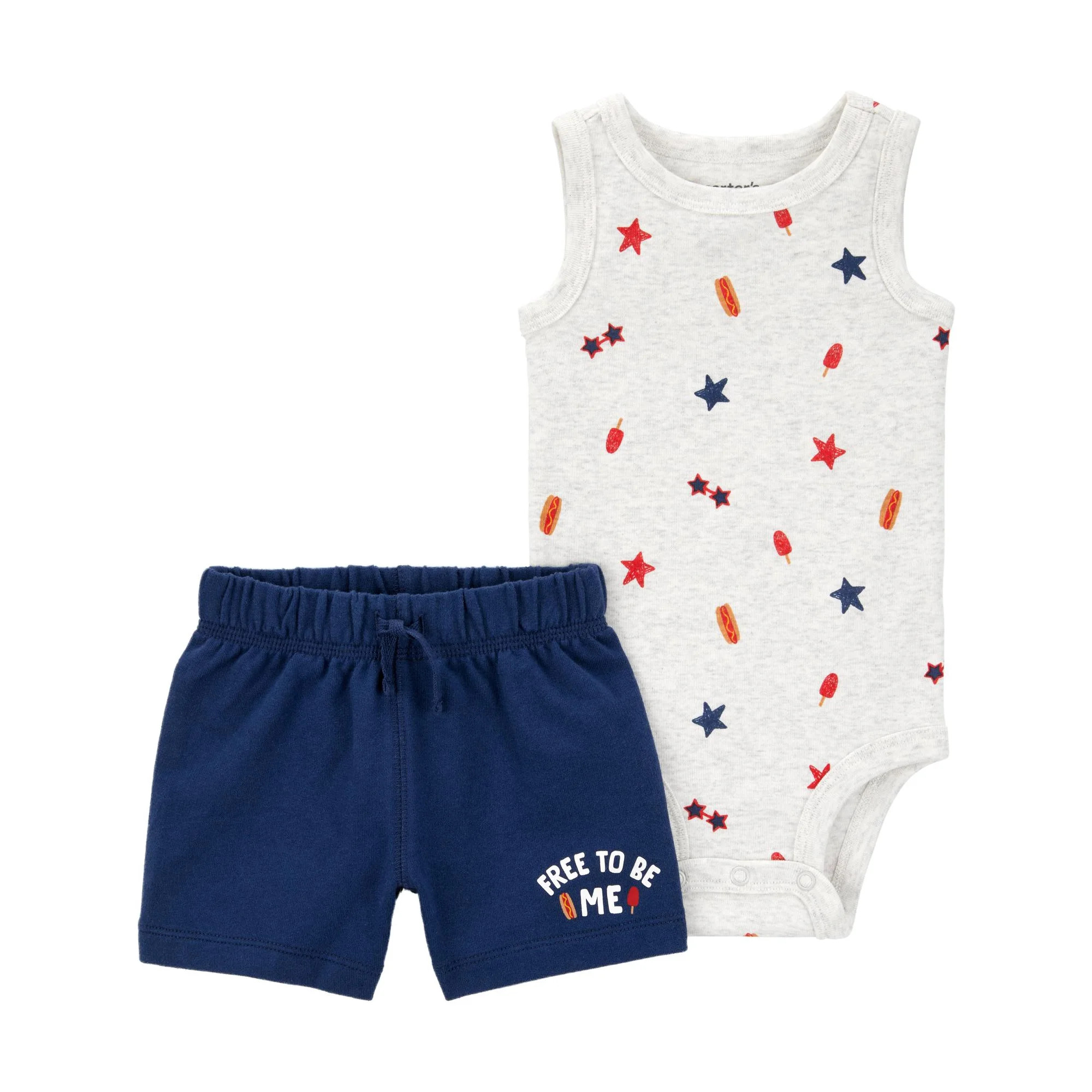 Carter's Child of Mine Baby Boy Patriotic Outfit Set, 2-Piece, Sizes Newborn-12 Months | Walmart (US)