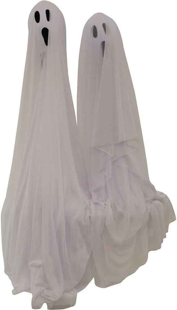 Haunted Hill Farm 3.3 ft. Animatronic Lighted Friendly Ghost Decoration Holding Boo Sign | Hallow... | Amazon (US)