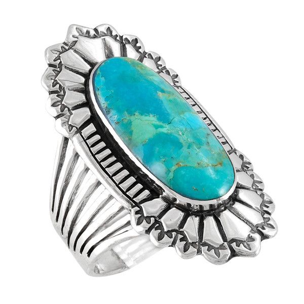 Turquoise Ring Sterling Silver R2427-C75 | TURQUOISE NETWORK