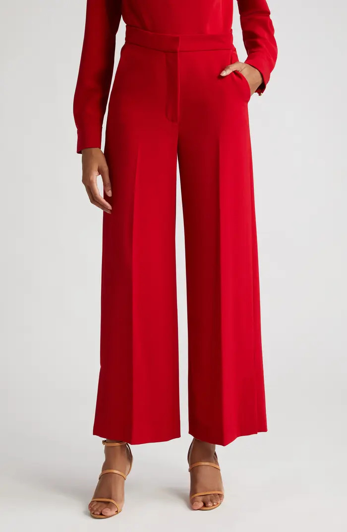 Lela Rose Nora Stretch Crepe Wide Leg Pants | Nordstrom | Nordstrom